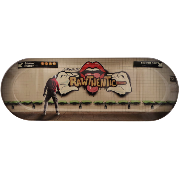 Raw - Metal Skate Deck Vassoio Graffiti