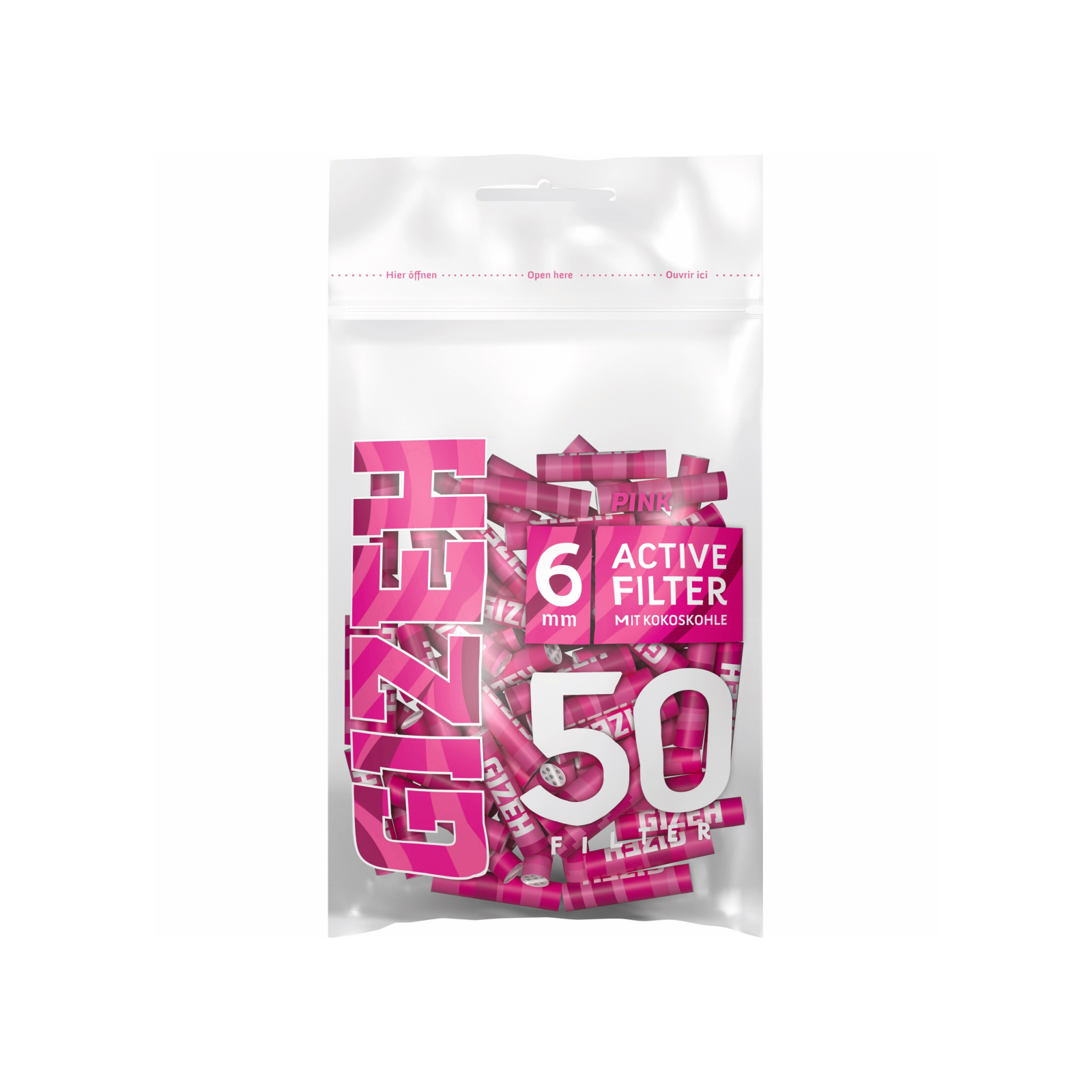 GIZEH - ROSA Filtro attivo 6mm 50pz