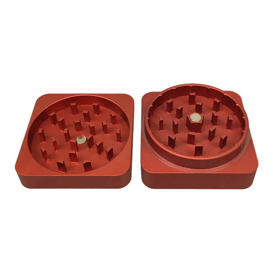 Best Buds - Grinder piatto quadrato in alluminio  2 parti (50 mm)