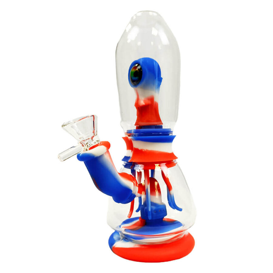 Bong - vetro - silicone Alien Octopus 20 cm