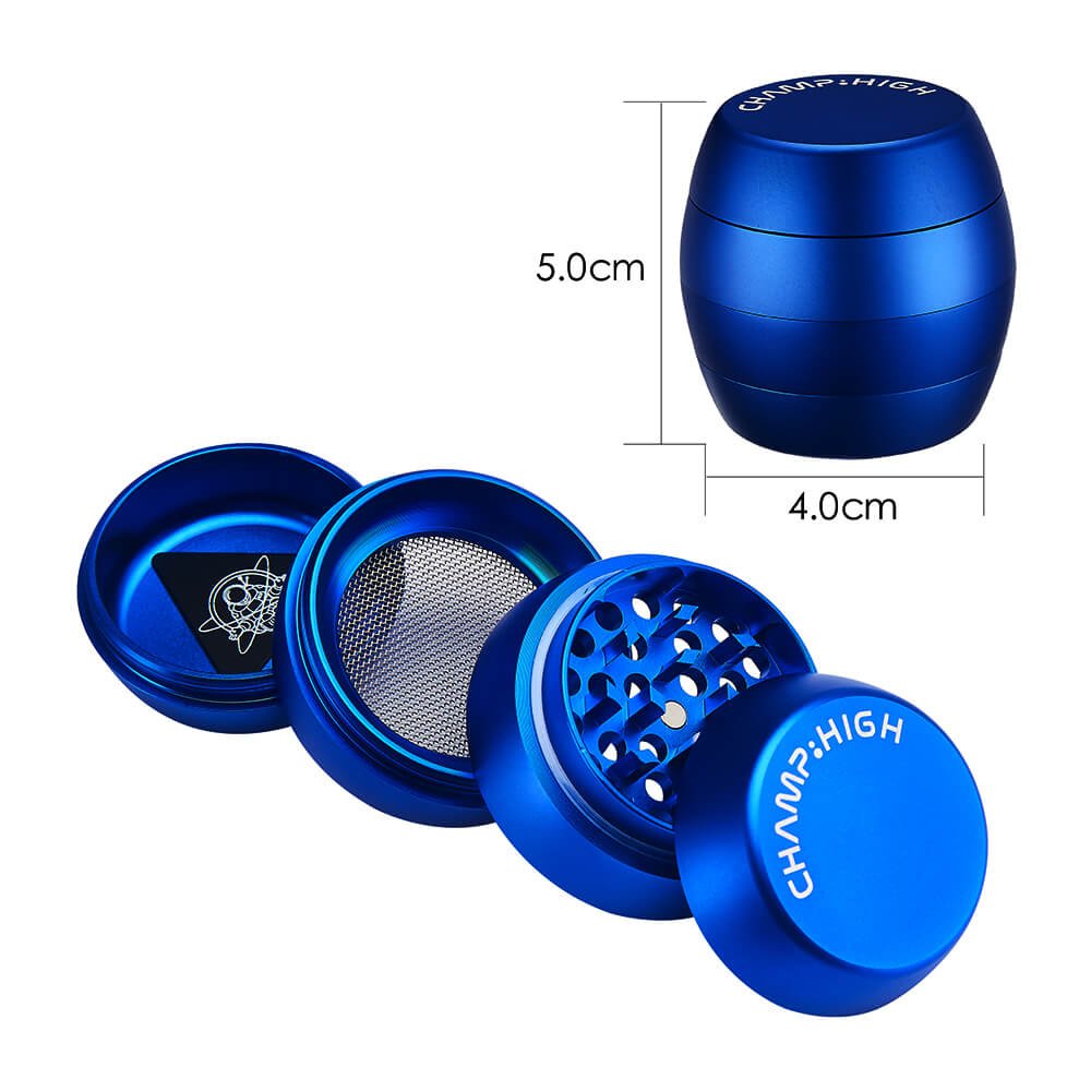 Grinder - Champ High Egg Grinder in alluminio Mix Colors 40mm – 4 parti