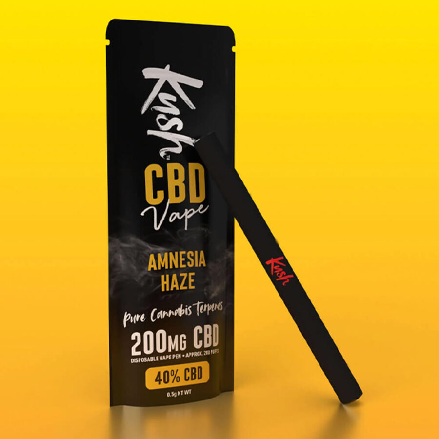 Kush CBD Vape Amnesia Haze 200mg Penna usa e getta CBD