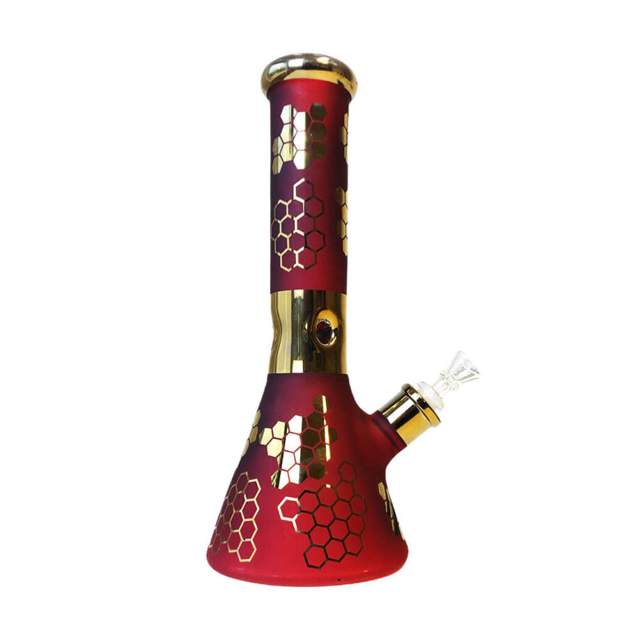 Bong -  Vetro triplo spessore esagonale Red Bee 32 cm