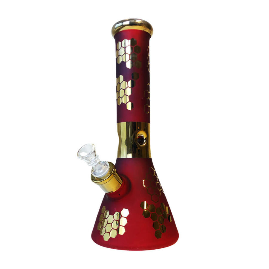 Bong -  Vetro triplo spessore esagonale Red Bee 32 cm