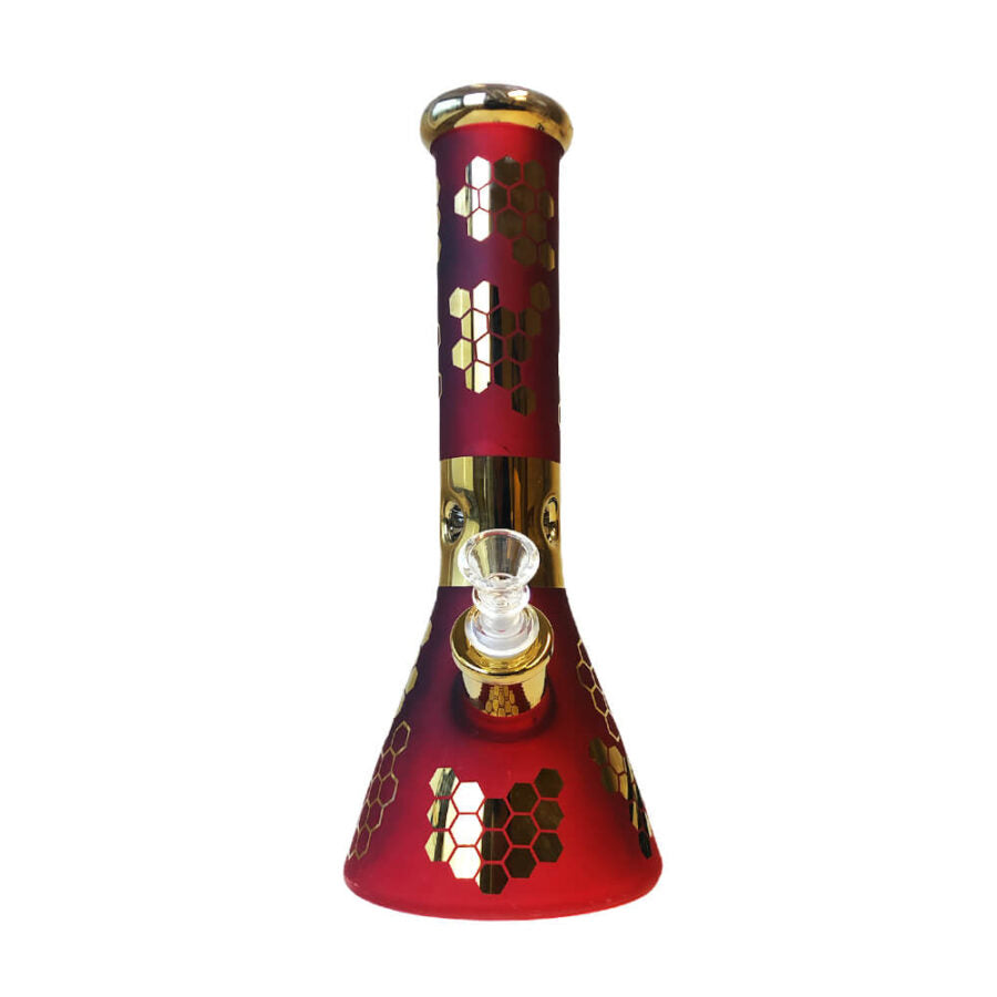 Bong -  Vetro triplo spessore esagonale Red Bee 32 cm